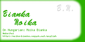 bianka moika business card